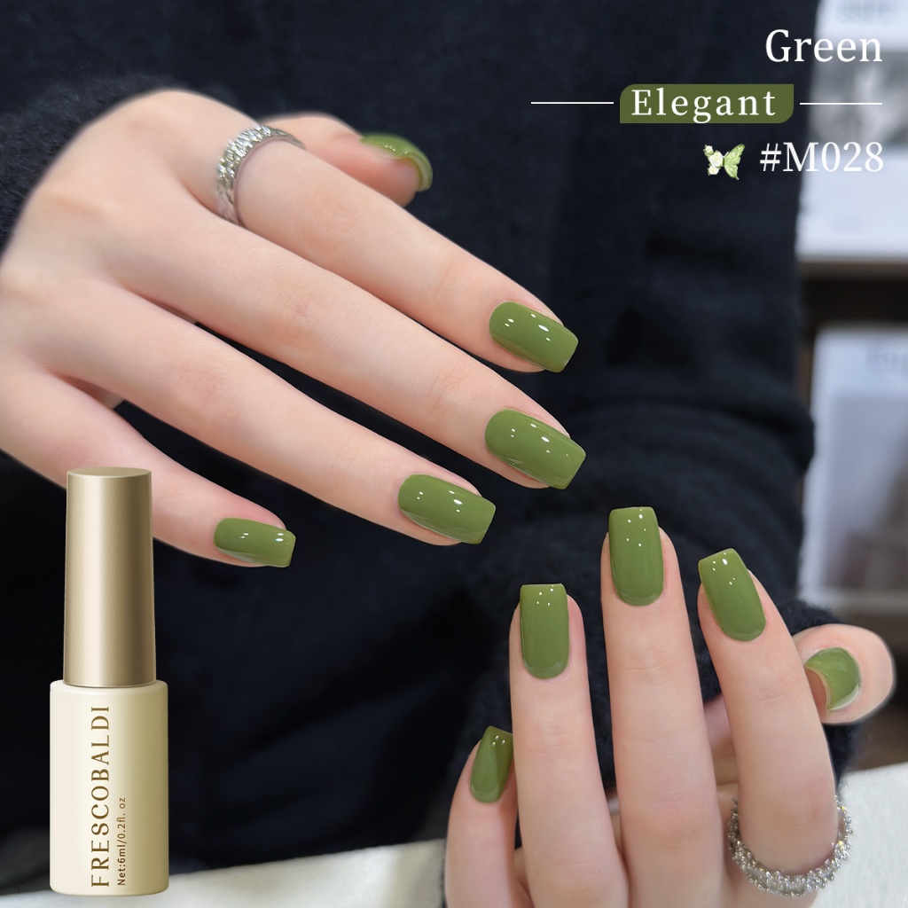 FRESCOBALDI 6ml -  Field Green Gel Nail Polish, เหมาะสำหรับร้านทำเล็บและทำเองที่บ้าน