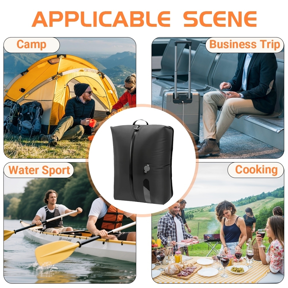 Hisoka ถุงสูญญากาศสําหรับเสื้อผ้ากระเป๋าเดินทางถุงบีบอัดสูญญากาศถุงเก็บกลางแจ้งถุงบีบอัดสูญญากาศแบบใ