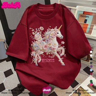 【จัดส่งตลอด 24 ชั่วโมง】🔥BCKR ลายม้าน้อย คอกลม เสื้อ🐎ลิมิเต็ด…