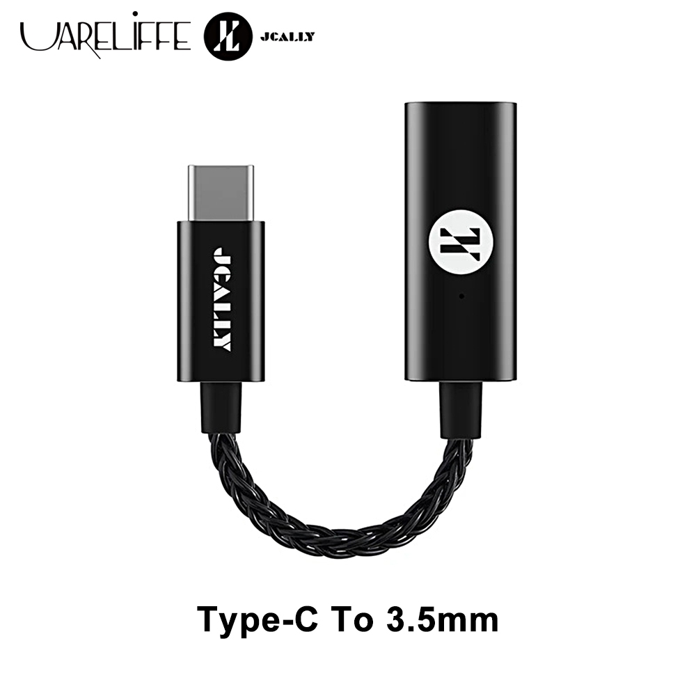 Uareliffe JCALLY JM30 Type-C ถึง 3.5 มม.หูฟัง DAC สาย PCM 32bits/384KHz Lossless ถอดรหัสเสียงมืออาชี
