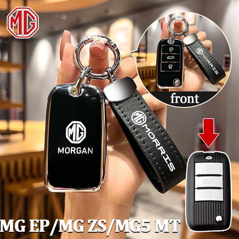 MG ฝาครอบกุญแจสําหรับ MG EP/MG ZS/MG5 MT MG เปลือกกุญแจรีโมท MG ZS 2018 เคสกุญแจรถ MG5 MT ฝาครอบกุญแ