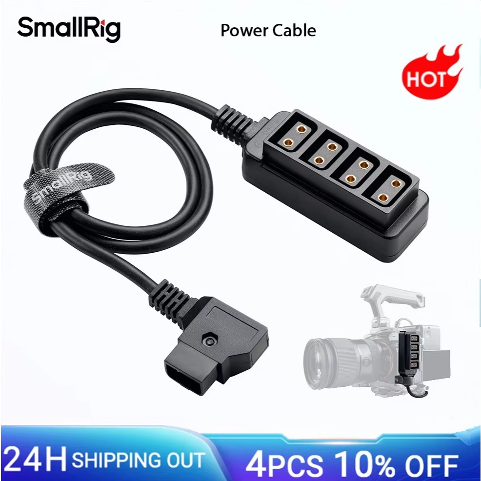 SmallRig Universal DT1-4 สายไฟ, w 4 D-Tap พอร์ตเอาต์พุตสําหรับกล้อง Mirrorless จอภาพเครื่องส่งสัญญาณ