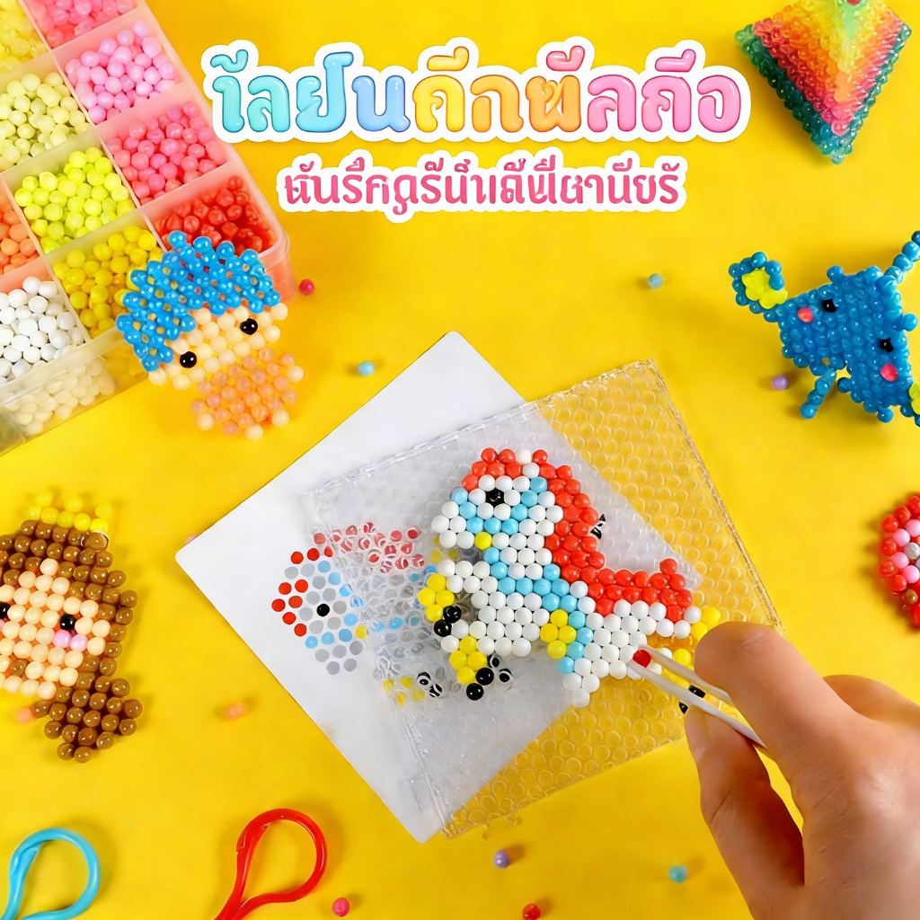 ลูกปัดเหนียววิเศษ ทําเอง พร้อมชุดอุปกรณ์เสริม