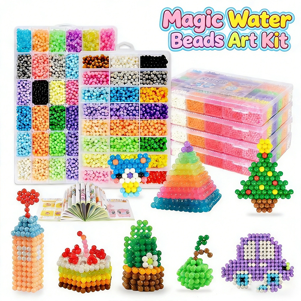 Aquabeads ของเล่นลูกปัดวิเศษ 10 สี เสริมการศึกษาเด็ก DIY