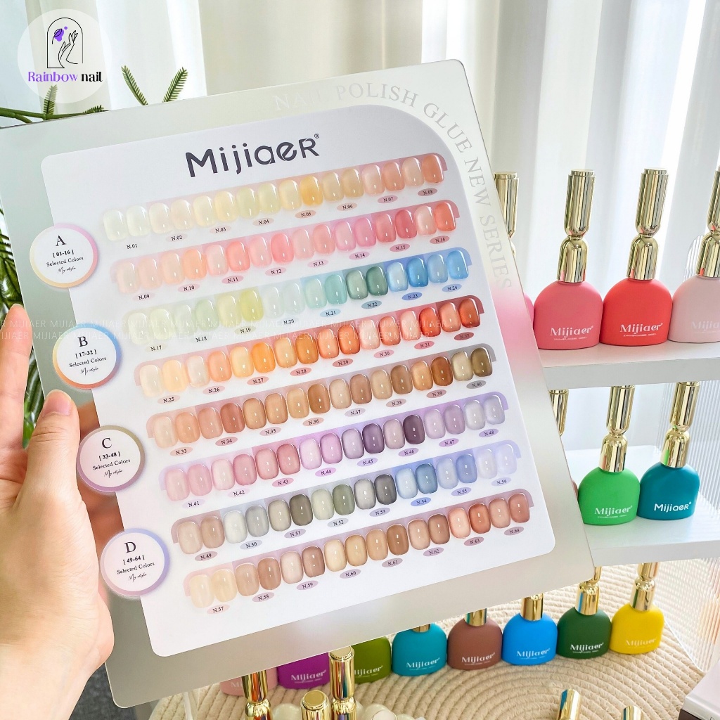 MIJIAER 64 เป็นน้ําเชื่อมเจล 64 สีใหม่ล่าสุด ชาร์จฟรี น้ําเชื่อมเจลตัวนี้มีเนื้อละเอียดอ่อน ไม่บางเกินไป ทาง่าย สวยมาก