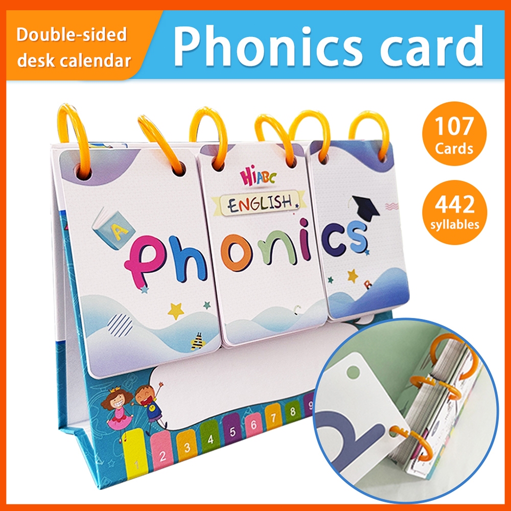 107 การ์ดภาษาอังกฤษ Phonics Flashcards สําหรับเด็ก CVC Words การเรียนรู้โต๊ะปฏิทินการ์ด Montessori ของเล่นเพื่อการศึกษาก่อนวัยเรียน