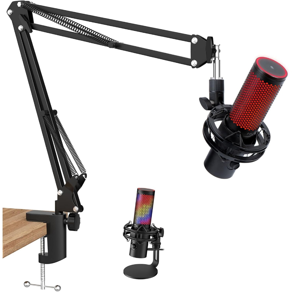 QuadCast 2 Boom Arm, แขนไมค์ไมโครโฟนสําหรับ HyperX QuadCast 2 พร้อม HyperX QuadCast 2 Pop Filter, 3/