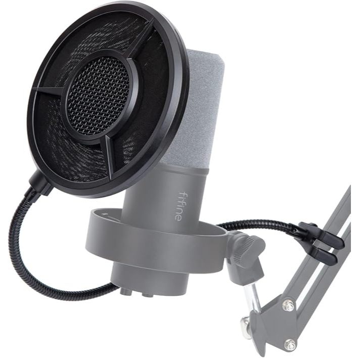 Fifine K688 Mic Pop Filter with Windsrceen Foam Cover,เข้ากันได้กับ Fifine Mic, 6 Layered Wind Pop S