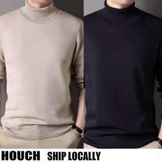 【Houch พร้อมส่ง COD】เสื้อไหมพรมผู้ชาย เสื้อคาร์ดิแกนผ้าถัก ค…