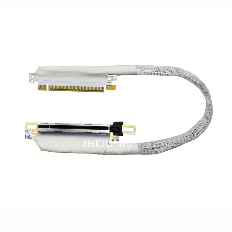 270 องศา PCI-E 5.0 16X GEN5 GPU Riser สายต่อ 0.6M 0.8M สําหรับ RTX5090 RX9070XT L40S H100