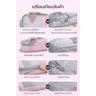 ถุงจัดกระเป๋าเดินทาง 6 ชิ้น แบบบีบอัด ประหยัดพื้นที่ สำหรับเสื้อผ้า เดินทาง