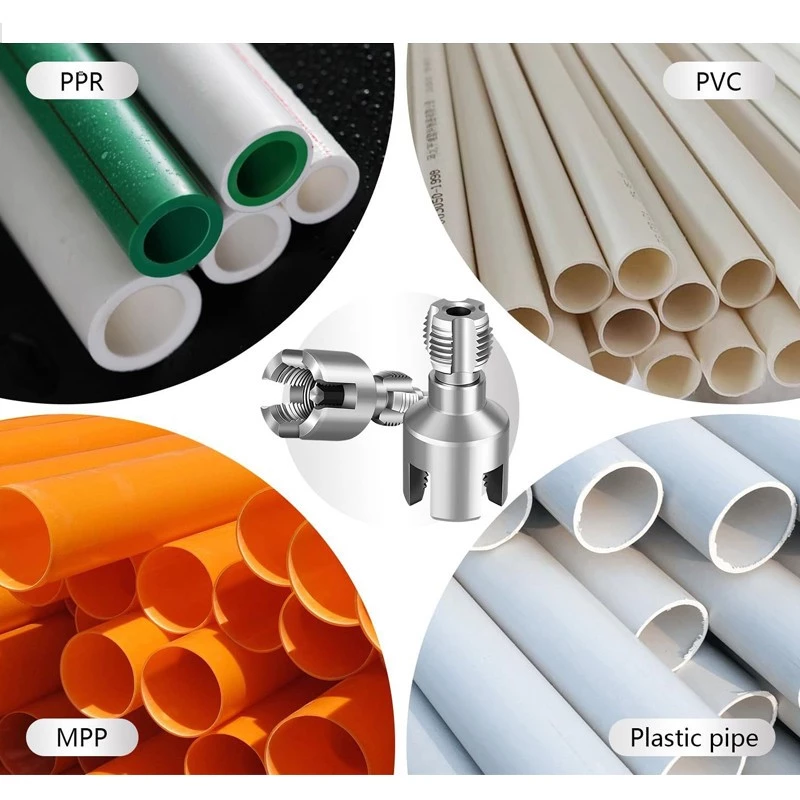เครื่องมือตัดด้ายท่อ ตัวต๊าปเกลียว ท่อนอกใน PVC PPR เกลียวในและเกลียวนอก 4 หุน / 6 หุน (1/2" 3/4") ใช้กับสว่านไฟฟ้า ชุดทำท่อ thumbnail 10