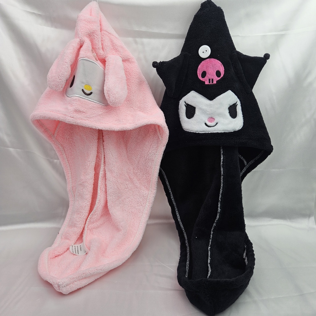 SANRIO ซานริโอ,หมวกอาบน้ํา,หมวกเช็ดผม,ผ้าขนหนูอาบน้ํา,หมวกซับน้ํา
