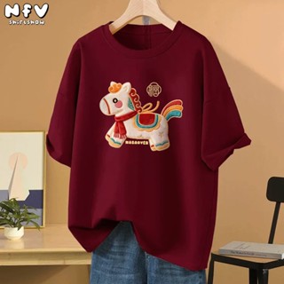 [จัดส่งจากกรุงเทพฯ]NFV เสื้อยืดแขนสั้นคอกลม🎀สไตล์เกาหลี New …