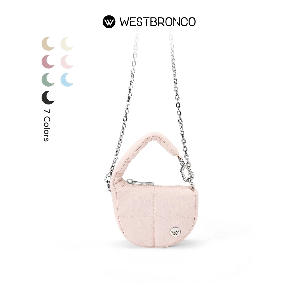 WESTBRONCOรุ่นMacaron (มาการอง) กระเป๋าสตางค์แบบมินิ กระเป๋าใส่เหรียญสำหรับผู้หญิง มาพร้อมสายโซ่ยาว ใช้ได้ทั้งแบบสะพายข้าง หรือเป็น กระเป่าจิ๋วไว้ห้อยกระเป๋า ดีไซน์น่ารัก กันน้ำ
