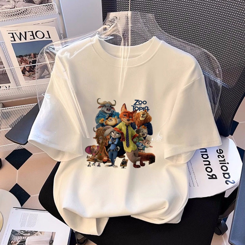 เสื้อยืดเด็กแบรนด์ NASALEE ลายการ์ตูนซูโคริเอจ (Zootopia) สำหรับเด็ก 3-16 ปี เนื้อผ้าฝ้ายนิ่ม ใส่สบา