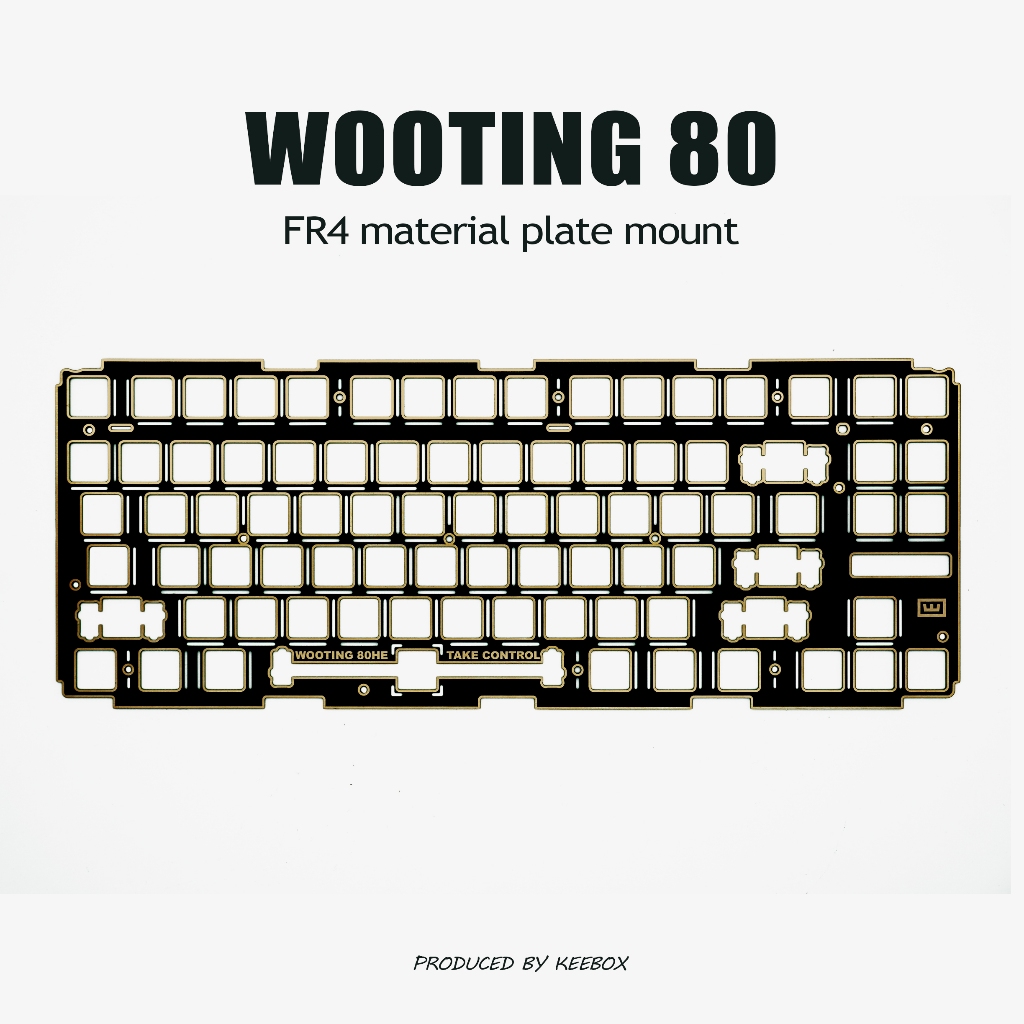 Keebox Wooting80 Wooting80He แผ่นสําหรับคีย์บอร์ด PCB HE Magnetic Effect Switch คีย์บอร์ด Fr4 Silver
