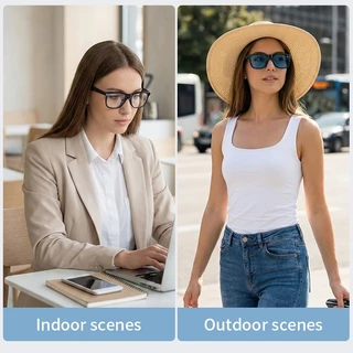 Airmars E05 แว่นตาอัจฉริยะ หูฟังบลูทูธ5.4 AI Real-Time นักแปล เสียงดี HD Calls เปลี่ยนสีสัมผัส