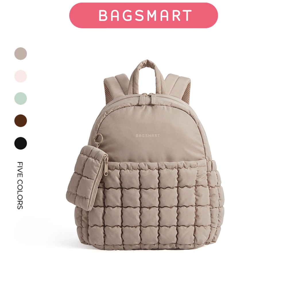 BAGSMART กระเป๋าเป้มินิ น่ารัก สำหรับผู้หญิง ใส่ iPad 9.7 นิ้วได้ กระเป๋าสะพายหลัง สไตล์ลำลอง Mini Backpack