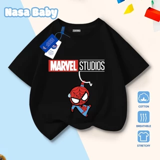 【จัดส่งวันเดียวกัน】เสื้อยืดผ้าฝ้ายเด็ก ลายสไปเดอร์แมนจาก NASA เหมาะสำหรับเด็กผู้ชายและเด็กผู้หญิง สวมใส่สบาย ระบายอากาศได้ดี