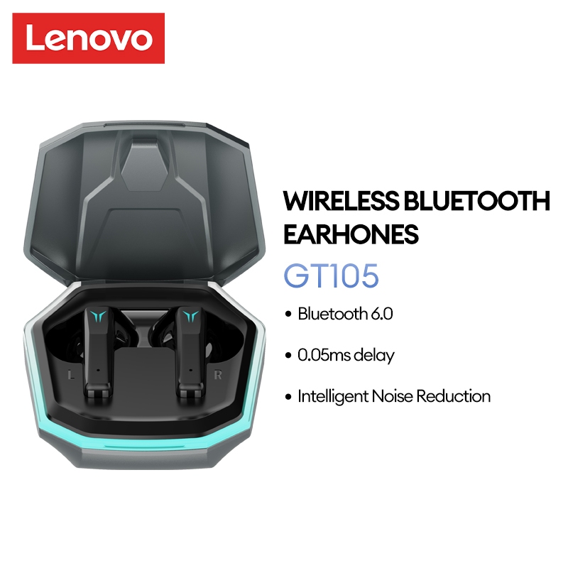 หูฟังบลูทูธ Lenovo GT105 TWS Esports เอฟเฟกต์เสียงเซอร์ราวด์อวกาศ ENC โทรลดเสียงรบกวน บลูทูธ Latency ต่ําเป็นพิเศษ 6.0