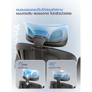Xpanse w902 รองรับหลังล่างปรับได้ เก้าอี้สุขภาพ ตาข่ายสองชั้น ไม่อับ ระบายอากาศ เก้าอี้สำนักงาน สวมที่รองศีรษะแบบปรับได้ 2D เก้าอี้เกมมิ่ง