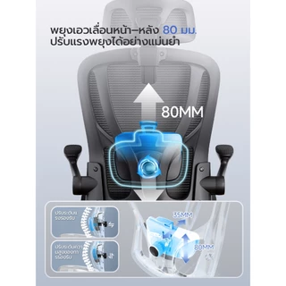 Xpanse w902 รองรับหลังล่างปรับได้ เก้าอี้สุขภาพ ตาข่ายสองชั้น ไม่อับ ระบายอากาศ เก้าอี้สำนักงาน สวมที่รองศีรษะแบบปรับได้ 2D เก้าอี้เกมมิ่ง