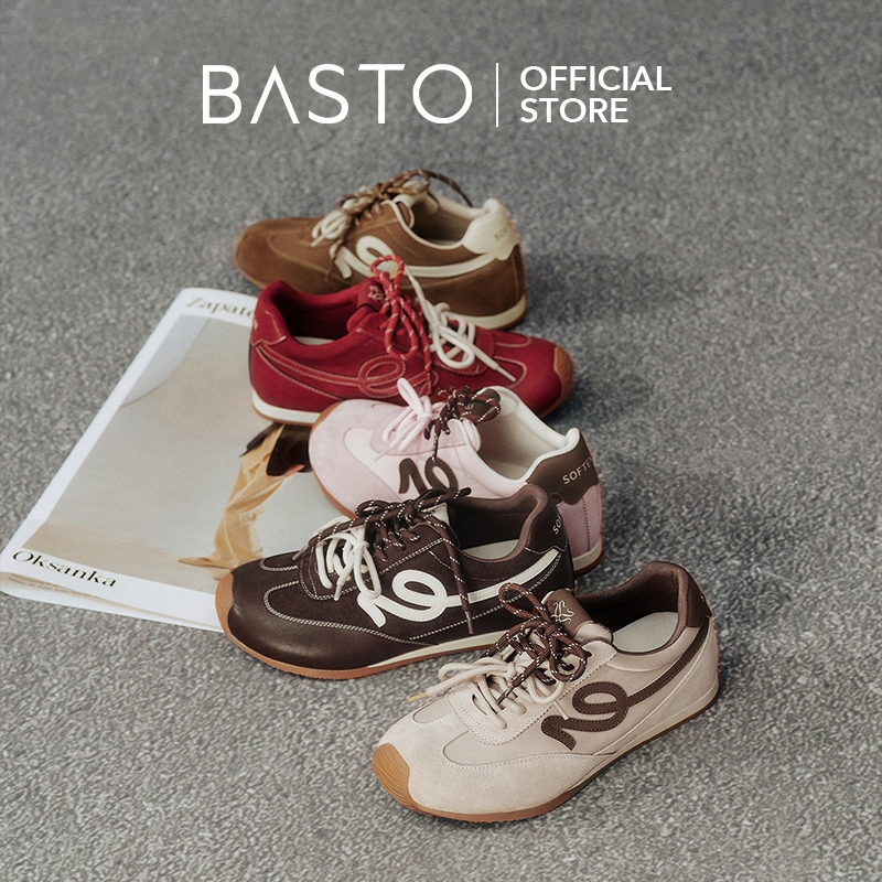 BASTO Women's Ballet Sneakers รองเท้าบัลเล่ต์ รองเท้าผ้าใบ D3858