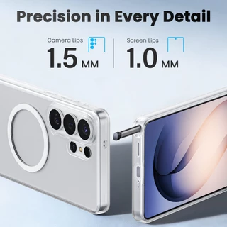 WSKEN for Samsung S26 Ultra 5G กรณี 2026 ไม่เหลือง โปร่งใส ชัดเจน การชาร์จแบบไร้สาย Magnetic การป้องกันแรงกระแทก S25Ultra/S24Ultra ป้องกันลายนิ้วมือ Case