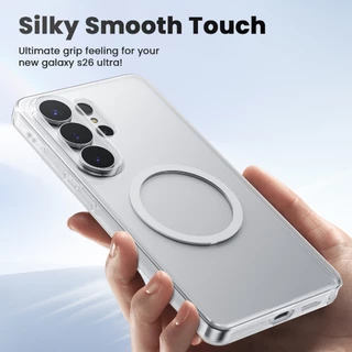 WSKEN for Samsung S26 Ultra 5G กรณี 2026 ไม่เหลือง โปร่งใส ชัดเจน การชาร์จแบบไร้สาย Magnetic การป้องกันแรงกระแทก S25Ultra/S24Ultra ป้องกันลายนิ้วมือ Case