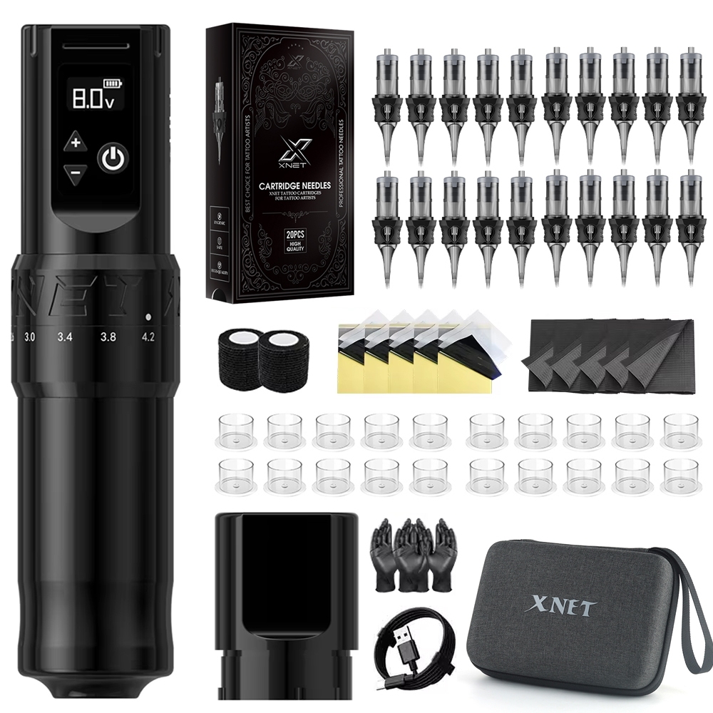 XNET F1 ไร้สายเครื่องสักชุดปากกา 20 PC ตลับหมึกเข็มที่กําหนดเองมอเตอร์ 2400mAh แบตเตอรี่แต่งหน้า Rotaty ชุดปากกาสําหรับ Tattoo Art ราคา ถูกที่สุด ดีลบีเคเค แกลเลอรีภาพที่ 7