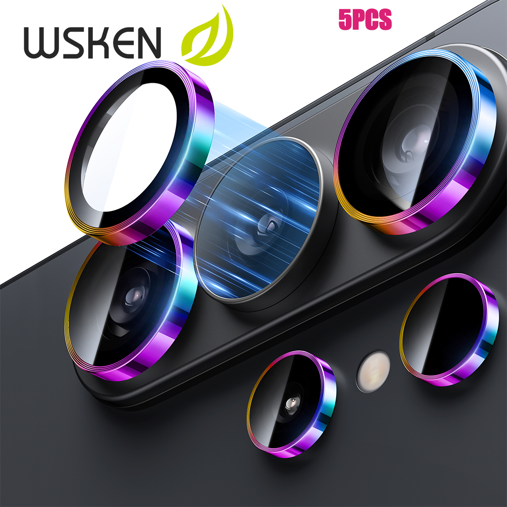 WSKEN 5pcs กล้องหลัง Samsung S26Ultra S25Ultra ฟิล์มกระจก เอชดี 9H การป้องกันการตก Camera Lens ป้องกันแสงสะท้อน for ซัมซุง S24Ultra ฟิล์มกล้อง