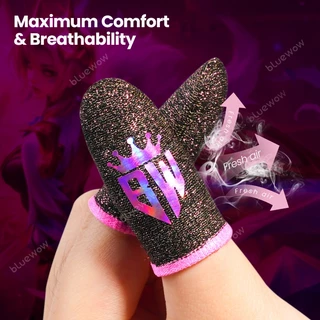 BlueWow คุณภาพสูง Gaming Finger Sleeves Finger Cots สําหรับเกมมือถือ Sensitive Mobile Gaming Cover