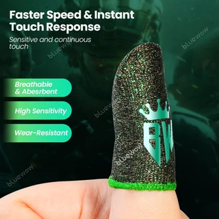 BlueWow คุณภาพสูง Gaming Finger Sleeves Finger Cots สําหรับเกมมือถือ Sensitive Mobile Gaming Cover
