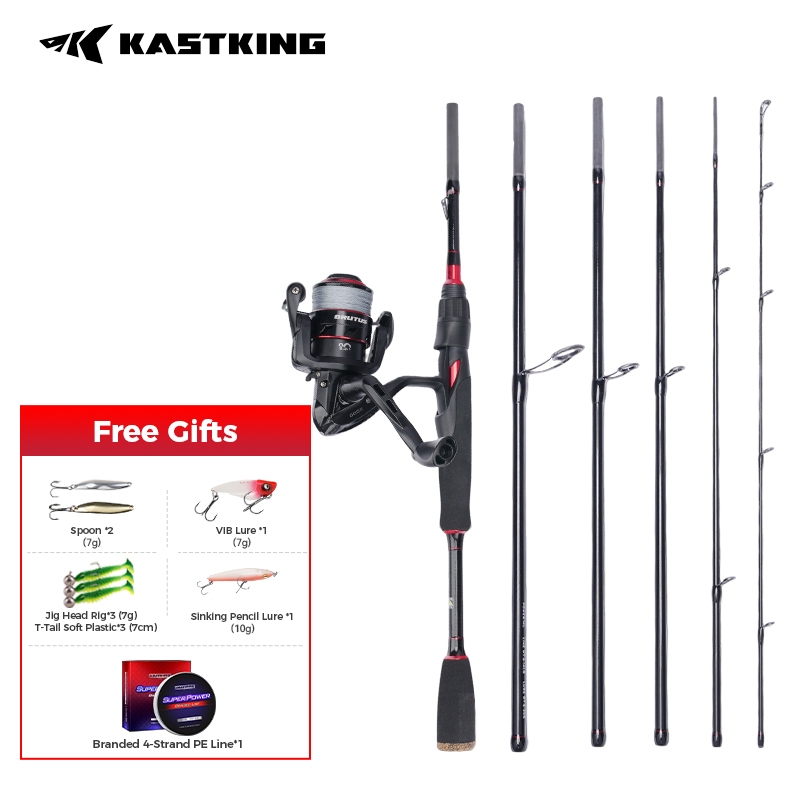 Kastking ชุดรอกหมุน และคันเบ็ดตกปลา PE ถัก แบบพกพา ยาว 137 เมตร