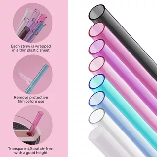 หลอดสี ไทรทัน ยาว 30 ซม. เหมาะสําหรับถ้วยรถ 40ออนซ์ มาพร้อมแปรงล้างหลอด