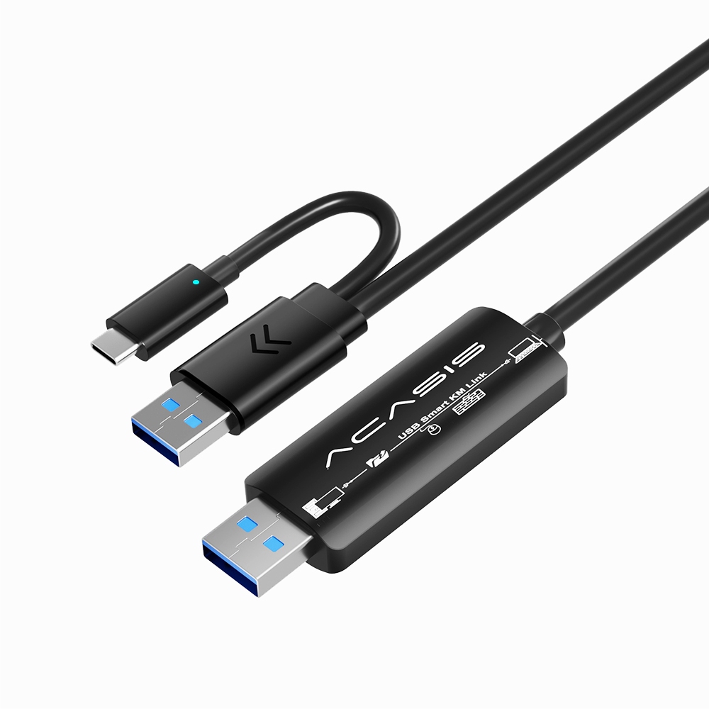 สายถ่ายโอนข้อมูล ACASIS 5Gbps USB3.0 สําหรับถ่ายเอกสารไฟล์คอมพิวเตอร์, การส่งสัญญาณภาษา, เมาส์และแป้นพิมพ์ที่ใช้ร่วมกัน, สายเคเบิลข้อมูลโน้ตบุ๊ก, สายโอน USB mutual