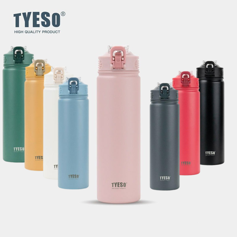 Tyeso Tumbler 600ML 750ML แก้วน้ําสแตนเลสสําหรับเล่นกีฬา PGMV
