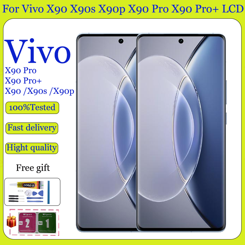 Original AMOLED สําหรับ Vivo X90/ X90s/ X90p/ X90 Pro/ X90 Pro Plus จอแสดงผล LCD หน้าจอสัมผัสเปลี่ยน
