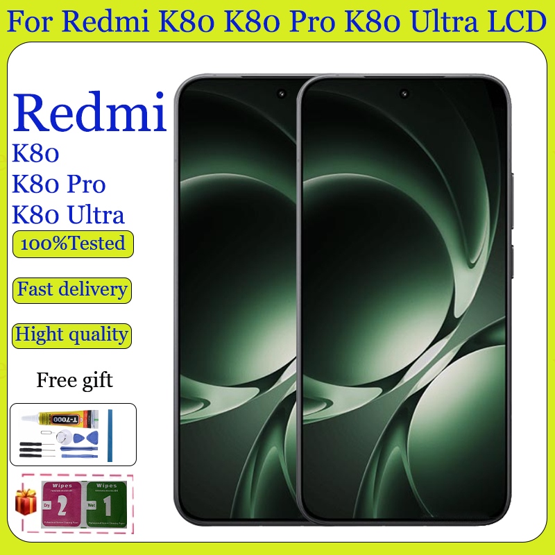 Original AMOLED สําหรับ Redmi K80 K80 Pro K80 Ultra จอแสดงผล LCD หน้าจอสัมผัสเปลี่ยน