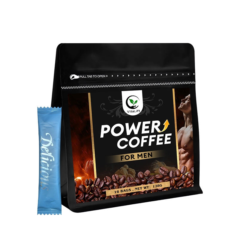 VitaLift Power Coffee for Men อาหารเสริมสมุนไพร Coffe Energy Ginseng Powder More Control