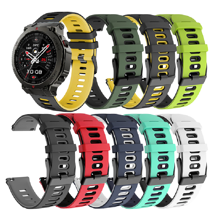 สําหรับ Black Shark GS3 Ultra สายซิลิโคนทูโทนพิเศษ 22 มม. สายนาฬิกาทดแทน