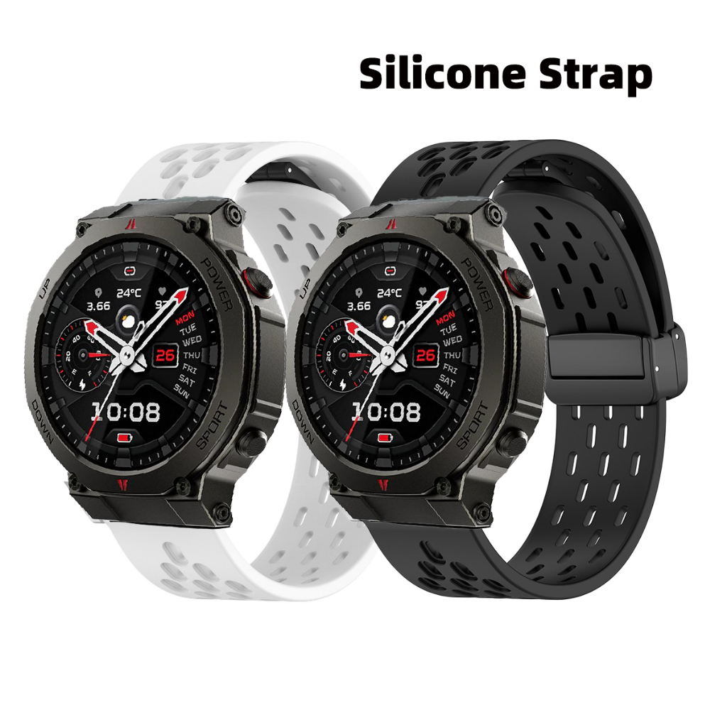 สําหรับ Black Shark GS3 Ultra Strap สายนาฬิกาซิลิโคนแม่เหล็ก 22 มม. การออกแบบรังผึ้งสายรัดข้อมืออุปกรณ์เสริม