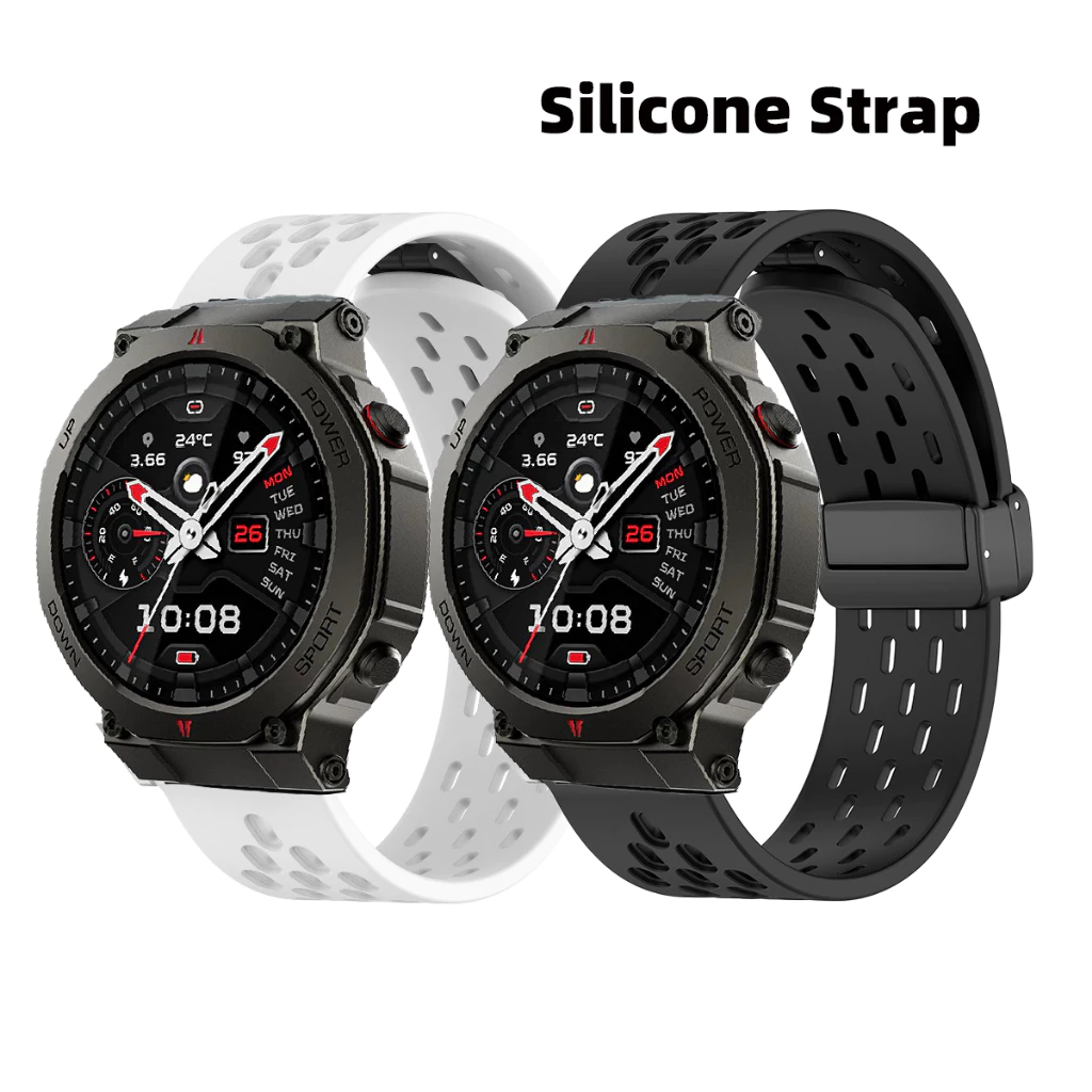 สําหรับ Black Shark GS3 Ultra Strap สายนาฬิกาซิลิโคนแม่เหล็ก 22 มม. การออกแบบรังผึ้งสายรัดข้อมืออุปกรณ์เสริม