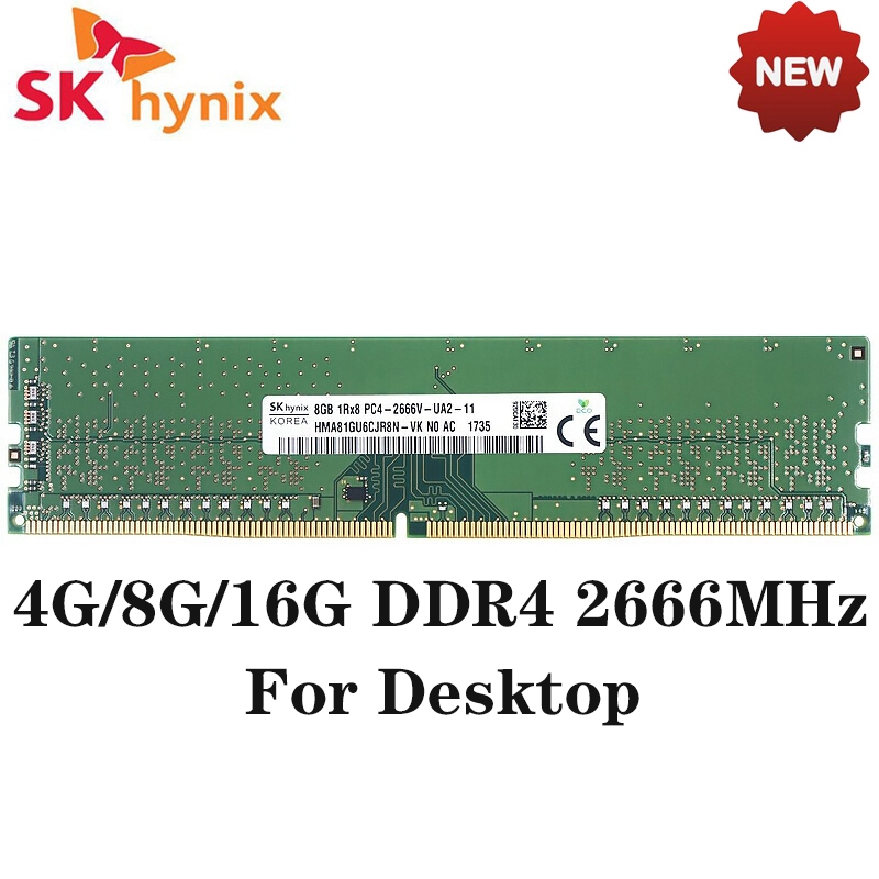 SK hynix RAM DDR4 PC 4GB 16GB 8GB DDR4 2133Mhz 2400Mhz 2666Mhz 3200Mhz 1.2v คอมพิวเตอร์สําหรับ ram D