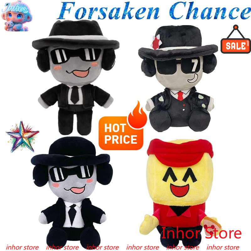 ✨CHANCE CHANCE✨ Forsaken Chance Plush สนุกสีดําชุดผู้ชายตุ๊กตาและตุ๊กตาของเล่น Forsaken ของขวัญสําหร