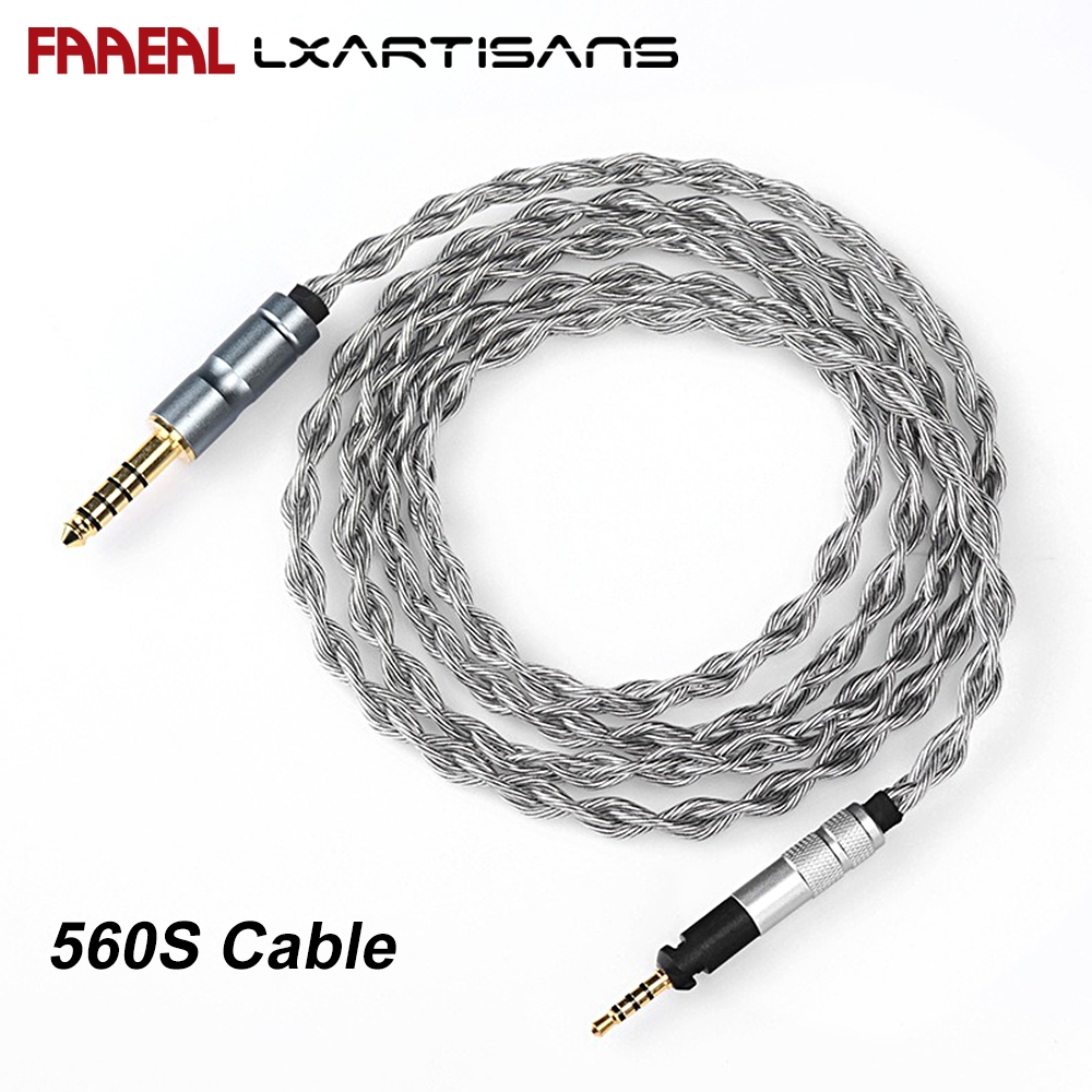 Faaeal LXARTISANS 560S อัพเกรดสาย 1.5m ความยาว 3.5 มม./4.4 มม. 2.5 มม.สําหรับ ATH M50x M40x Sennheiser HD598se HD400pro HD579 HD599 สายสัญญาณเสียง