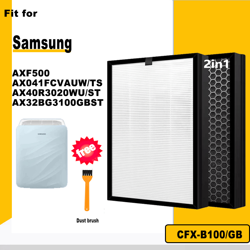 2 In 1 HEPA คาร์บอนกรอง CFX-B100/GB สําหรับ Samsung JUPITER AXF500, AX041FCVAUW/TS, AX40R3020WU/ST, 