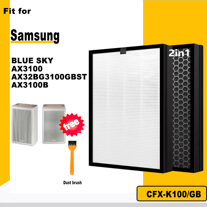 2 In 1 HEPA คาร์บอนกรอง CFX-K100/GB สําหรับ Samsung BLUE SKY AX3100 AX32BG3100GBST AX3100B Air Purif