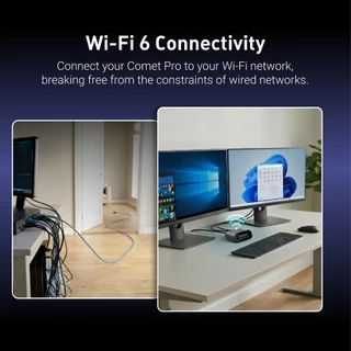 GL.iNet Comet Pro (GL-RM10) รีโมท KVM Over Wi-Fi, Dual Band Wi-Fi 6, 4K@30FPS Passthrough, หน้าจอสัมผัส, 32GB eMMC, Tailscale รองรับระยะไกลและตําแหน่งสําหรับ ATX